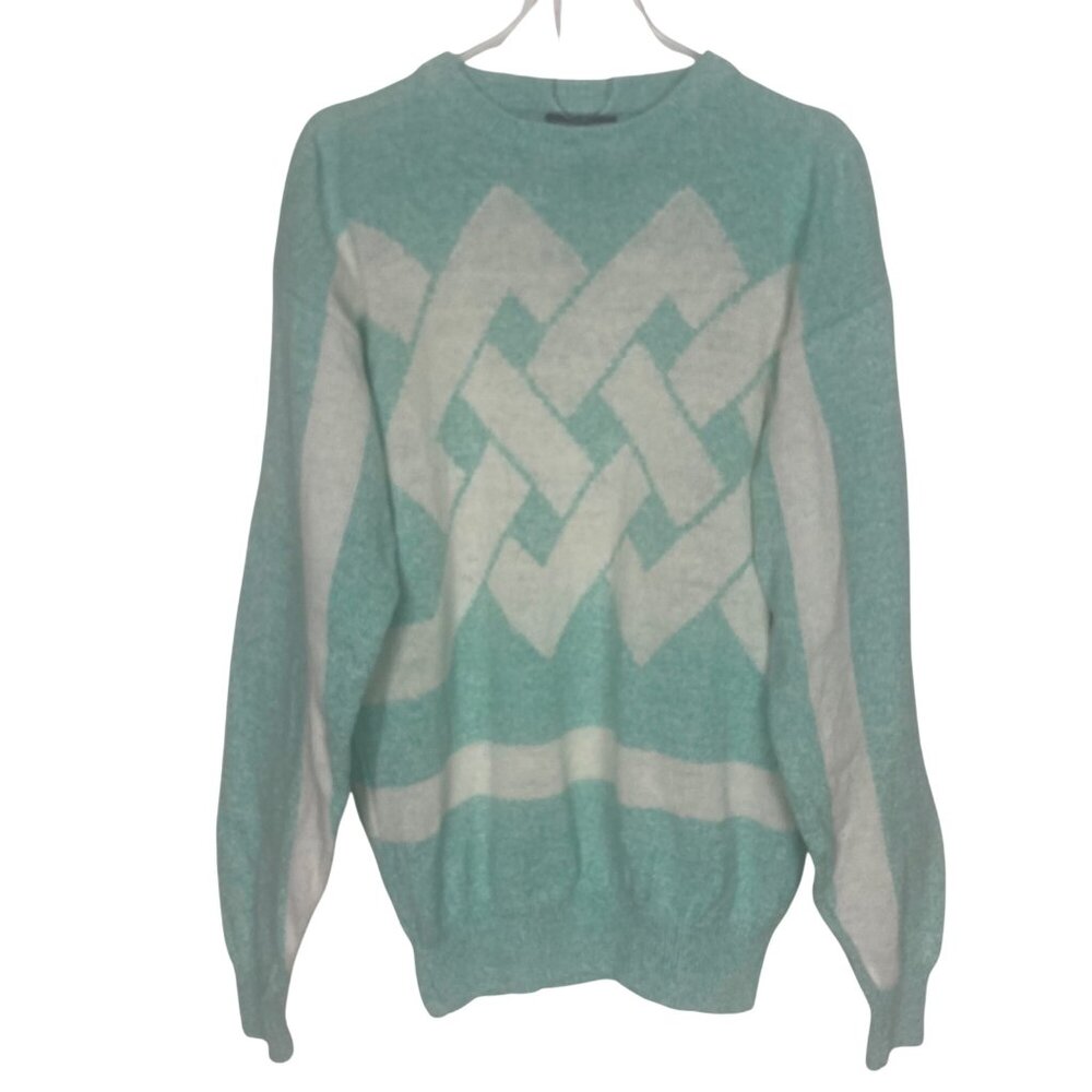 VTG Desert Classic Jack Nicklaus Sweater Mens L XL Green Linen Cotton Grandpa